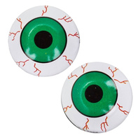 Trik Tops Custom Valve Stem Cap Pair Eyeball Green