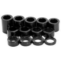 V-Factor 56438 Black Anodized 13 Piece Spacer kit for 1" Axles Mixed sizes Universal use