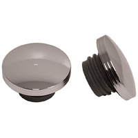 V-Factor 80078 Chrome Gas Cap Set with 3/8" Think Grooved Edge Suit all Models 1982-96