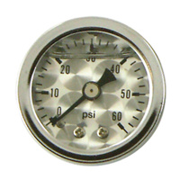 Marshall Instruments 88029 Chrome 60lb Oil Pressure Gauge 1/8-27npt 1 1/2" o.d Universal Use fits Custom Applications Sold Each
