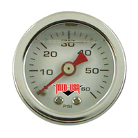 Mid-USA 88035 Black with White Face 60lb Oil Pressure Gauge 1/8-27npt 1 1/2" o.d Universal Use fits Custom Applications Sold Each