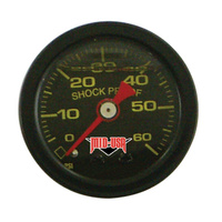 Mid-USA 88036 Black with Black Face 60lb Oil Pressure Gauge 1/8-27npt 1 1/2" o.d Universal Use fits Custom Applications Sold Each