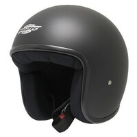 M2R Custom FG Open Face Helmet Matte Black w/No Peak