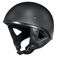 DriRider Street Shorty Flat Black Helmet w/No Peak 
