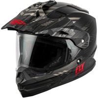 FLY Racing Trekker Helmet Quantum Matte Black/Grey/Red
