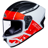 SMK Stellar Helmet Squad Matte White/Red/Black