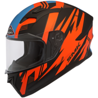 SMK Stellar Helmet Trek Matte Black/Orange/Blue
