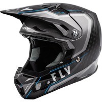 FLY Formula Carbon Axon Black/Grey/Blue Youth Helmet