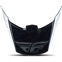 FLY Racing Replacement Straight Peak for Kinetic Helmet Edge Black/White