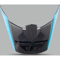 FLY Racing Replacement Straight Peak for Kinetic Helmet Edge Blue/Grey/Black