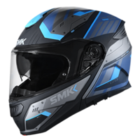 SMK Gullwing Helmet Tekker Matte Black/Grey/Blue
