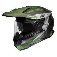 M2R Hybrid Poly PC-4F Matte Military Green/Silver/Black Helmet