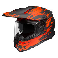 M2R Hybrid Scratch PC-8F Matte Orange/Black Helmet