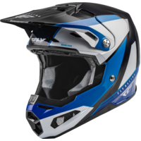 FLY Racing Formula Carbon Youth Helmet Prime Blue/White/Blue Carbon