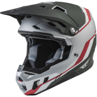 FLY Racing Formula CC Youth Helmet Driver Matte Silver/Red/White