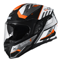 SMK Gullwing Tekker Matte Black/White/Orange Helmet
