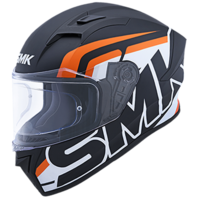 SMK Stellar Stage Matte Black/White/Orange Helmet