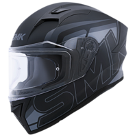 SMK Stellar Stage Matte Black/Grey/Black Helmet