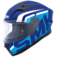 SMK Stellar Stage Matte Blue/Blue/White Helmet