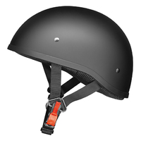 M2R Rebel Shorty Matte Black Helmet w/Quick Release 