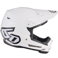 6D ATR-2Y Solid Gloss White Youth Helmet
