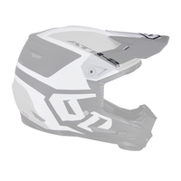 6D Replacement Peak for ATR-2 Helmet Helo Limited Edition White/Grey/Black