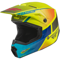 FLY Racing Kinetic Helmet Drift Blue/Hi-Vis/Charcoal