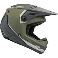 FLY 2023 Kinetic Vision Matte Olive Green/Grey Youth Helmet