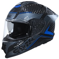SMK Titan Carbon Nero Black/Blue/Grey Helmet