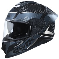 SMK Titan Carbon Nero Black/Grey/White GL261 Helmet