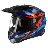 M2R Hybrid Poly PC-1 Gloss Blue/Red/Silver/Black Helmet