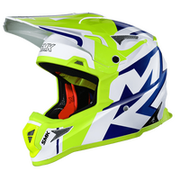 SMK Allterra X-Power White/Blue/Yellow GL154 Helmet