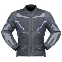 DriRider Nordic 4 Airflow Black/Cobalt Blue Leather/Textile Jacket