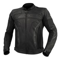 Argon Scorcher Black/Grey Non-Perforated Leather Jacket