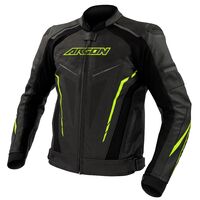 Argon Descent Black/Hi-Vis Perforated Leather Jacket