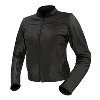 Argon Abyss Black Perforated Womens Leather Jacket