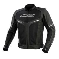 Argon Fusion Black/White Leather Jacket