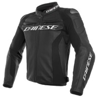 Dainese Racing 3 Black/Black/Black Perforated Leather Jacket