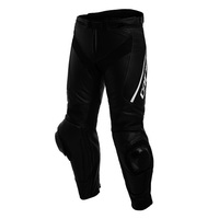 Dainese Delta 3 Black/Black/White Perforated Leather Pants [Size:50]
