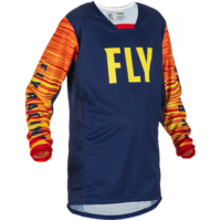 FLY 2022 Kinetic Wave Navy/Yellow/Red Youth Jersey