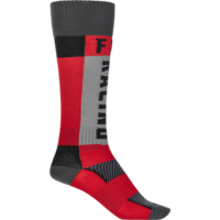 FLY Racing MX Thick Youth Socks Red/Grey
