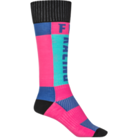 FLY 2023 MX Pink/Blue Youth Thick Socks