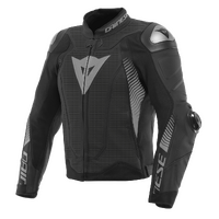 Dainese Super Speed 4 Perforated Matte Black/Charcoal Gray Leather Jacket
