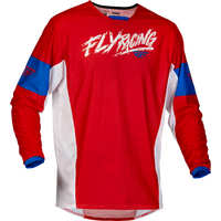 FLY 2023 Kinetic Mesh Khaos Red/White/Blue Youth Jersey