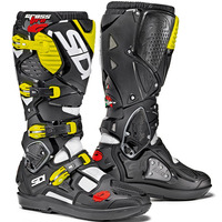 Sidi Crossfire 3 SRS Boots White/Black/Fluro Yellow