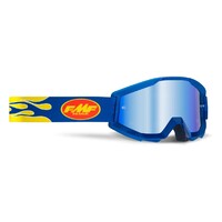 FMF Vision Powercore Goggles Flame Navy w/Mirror Blue Lens