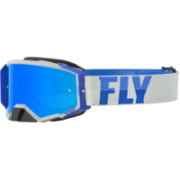 FLY Zone Pro Goggles Grey/Blue w/Sky Blue Mirror/Smoke Lens