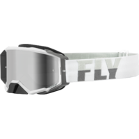 FLY Zone Pro Goggles White/Grey w/Silver Mirror/Smoke Lens