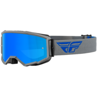FLY Zone Youth Goggles Grey/Blue w/Sky Blue Mirror/Smoke Lens