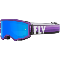FLY Zone Youth Goggles Purple/Black w/Sky Blue Mirror/Smoke Lens